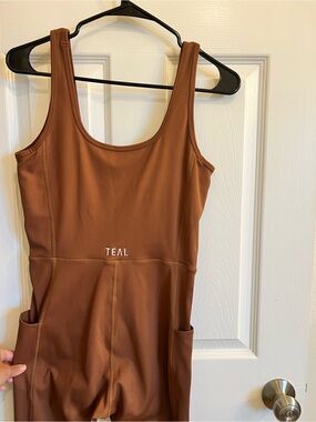 TEAL Brown Britt Jumpsuit